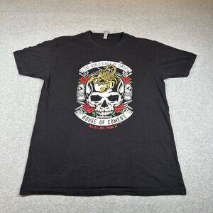 World Series Of Comedy 2019 T-shirt Mens L Black Phoenix AZ Skull Rose Scorpion